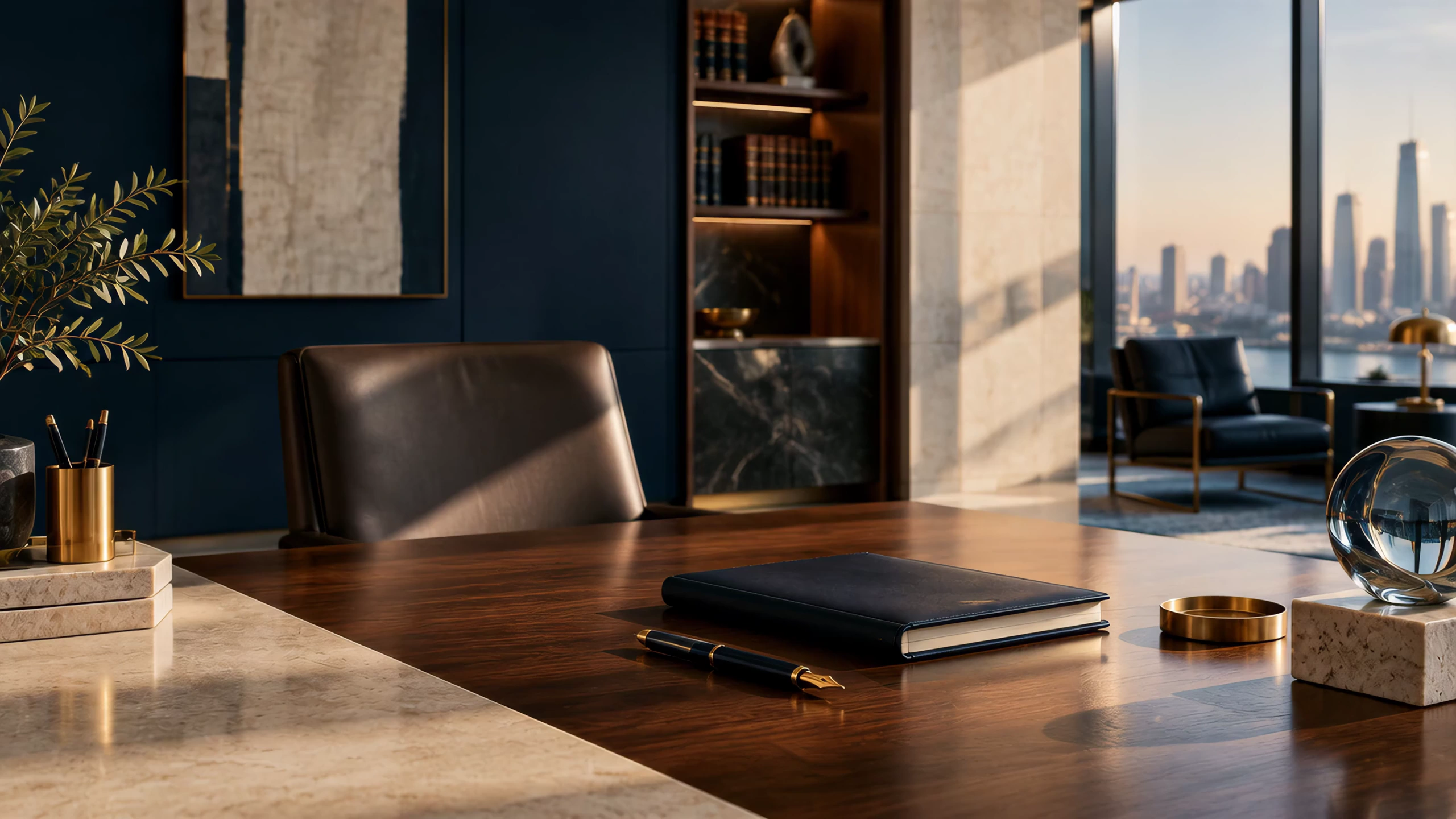 Editorial illustration of an executive legal coaching setting